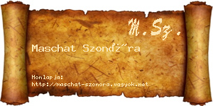 Maschat Szonóra névjegykártya